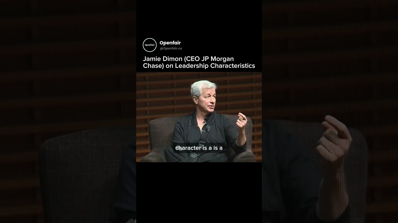 Jamie Dimon CEO of JP Morgan on impactful leadership #JPmorgan #Chase #Leadership