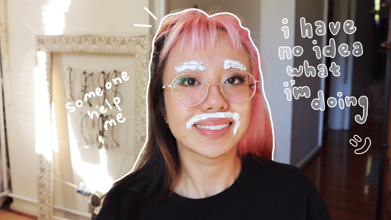 i bleached my eyebrows | a very *tragic* attempt ft. jolen creme bleach & pink eyebrows