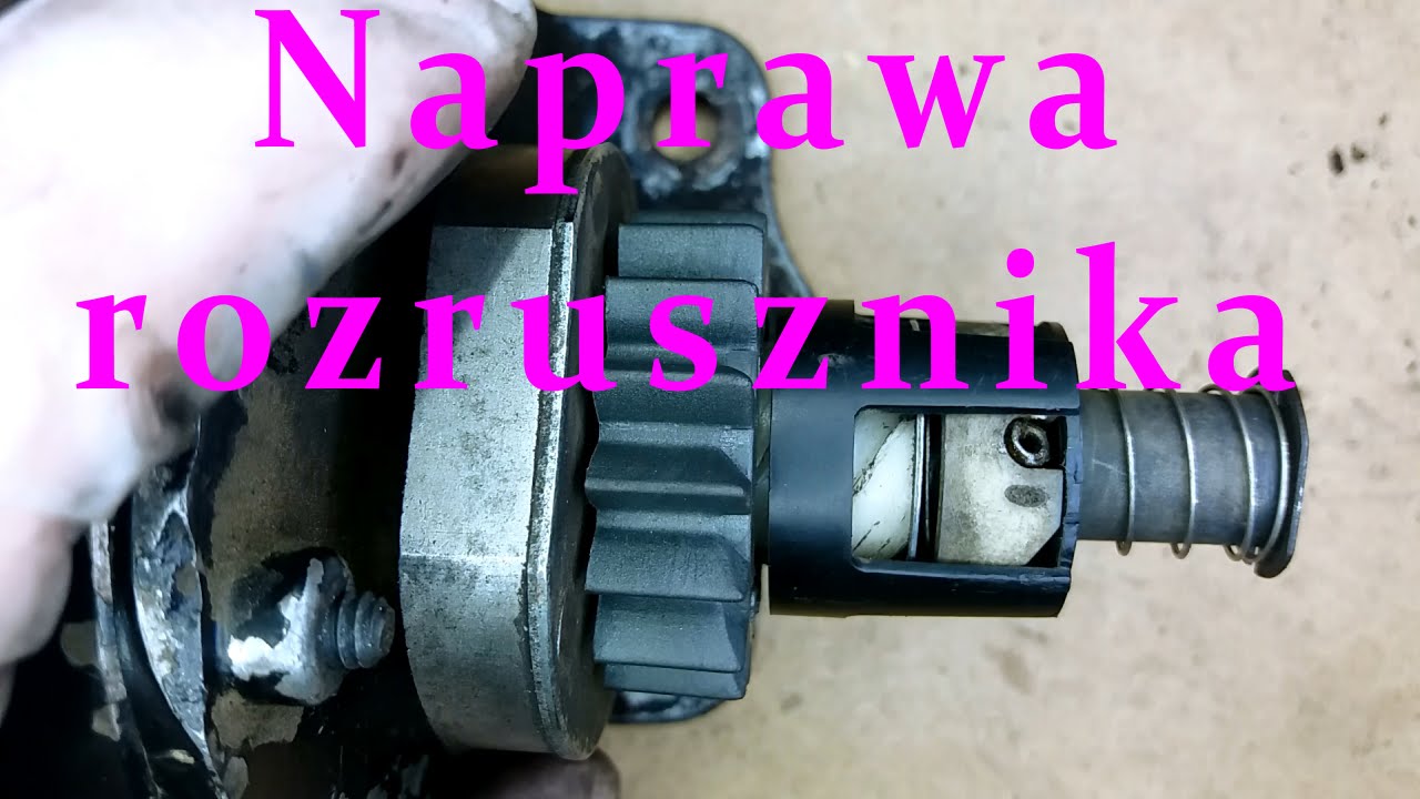Naprawa rozrusznika elektrycznego briggs&stratton. Uszkodzony wyrzutnik / bendix. Wymiana zębatki.