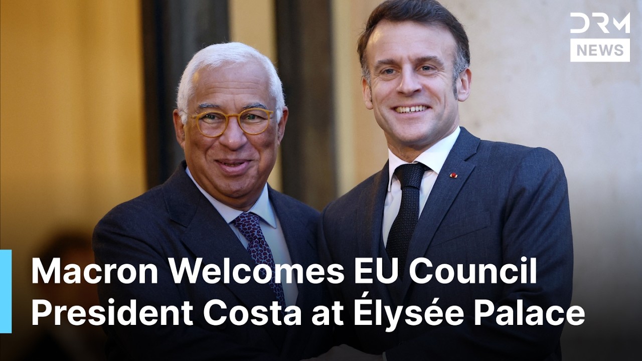 BREAKING: Macron Welcomes EU Council President Costa at Élysée Palace for Key EU Talks | AC1B