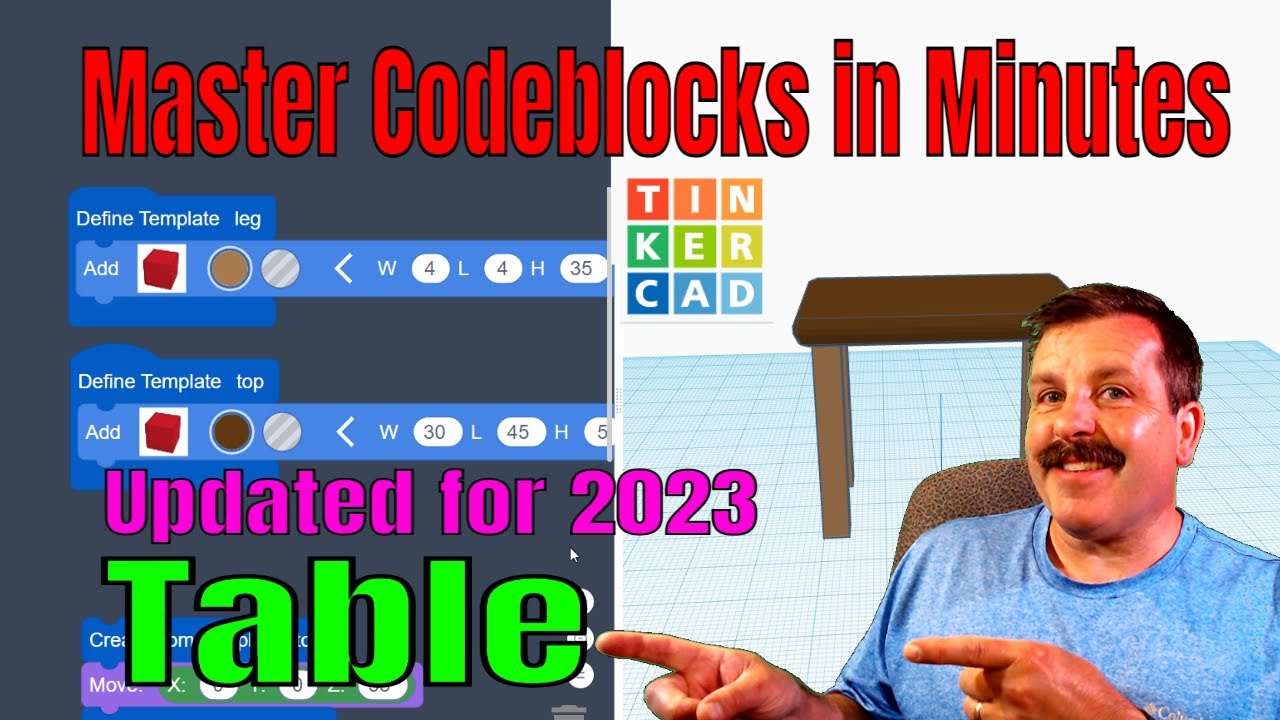 Создайте таблицу с помощью кода с Tinkercad Codeblocks в 2023 году