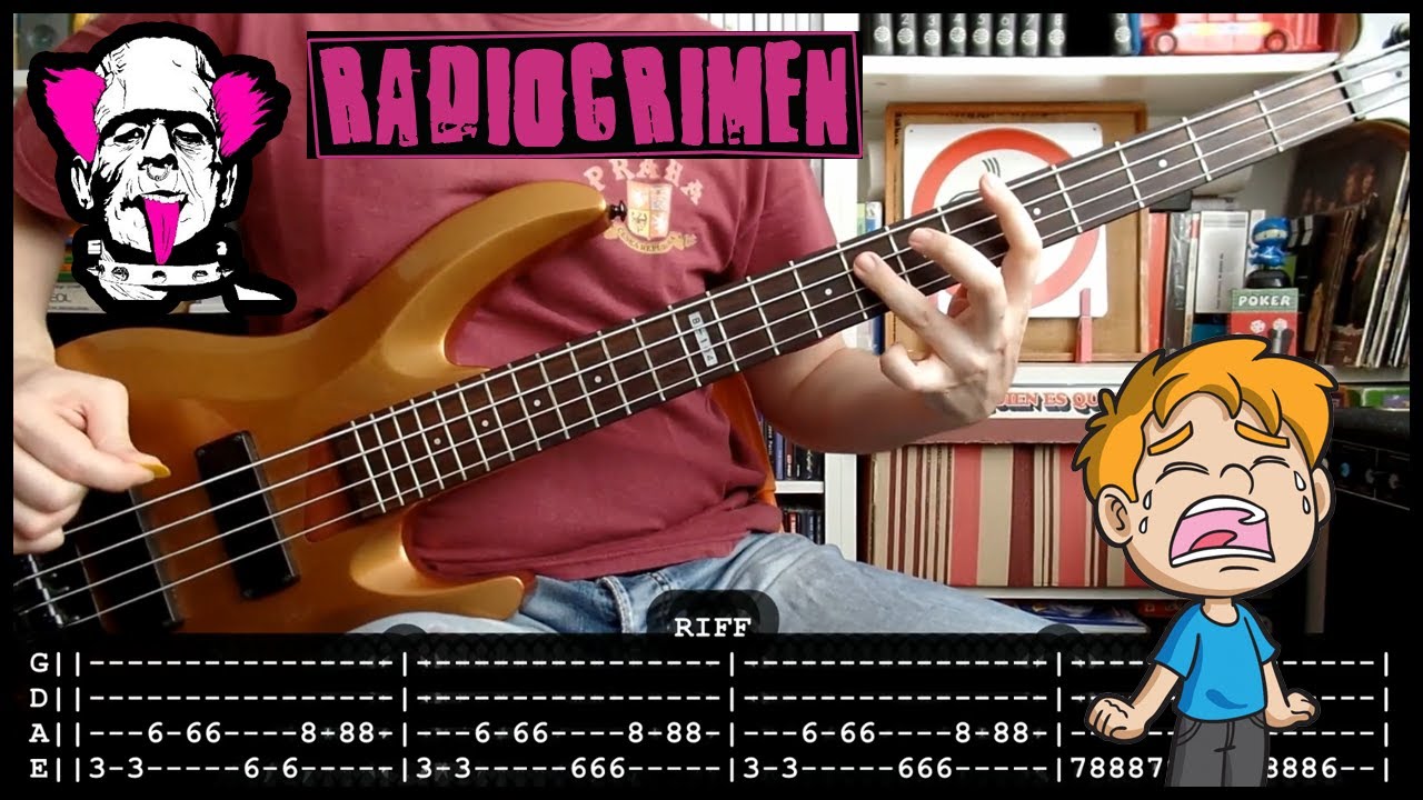 RADIOCRIMEN - Los chicos ya no quieren llorar 😢 (bass cover w/Tabs & lyrics)