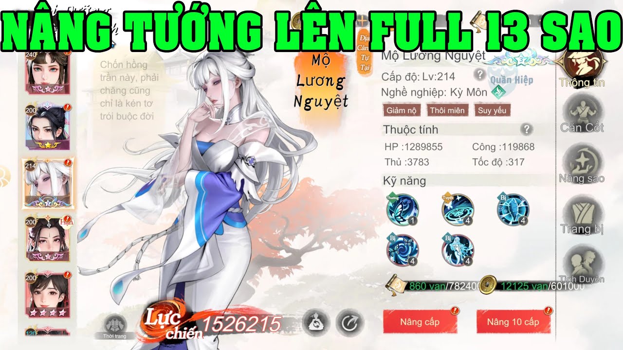 Thiếu Niên Ca Hành: Khởi Động Tiêu KNB Nâng Tướng Lên Max 13 Sao Nhận Full Quà Event Tăng Sao Tướng
