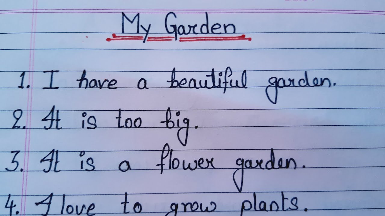 10 Lines Essay on My Garden in English  | My Garden essay