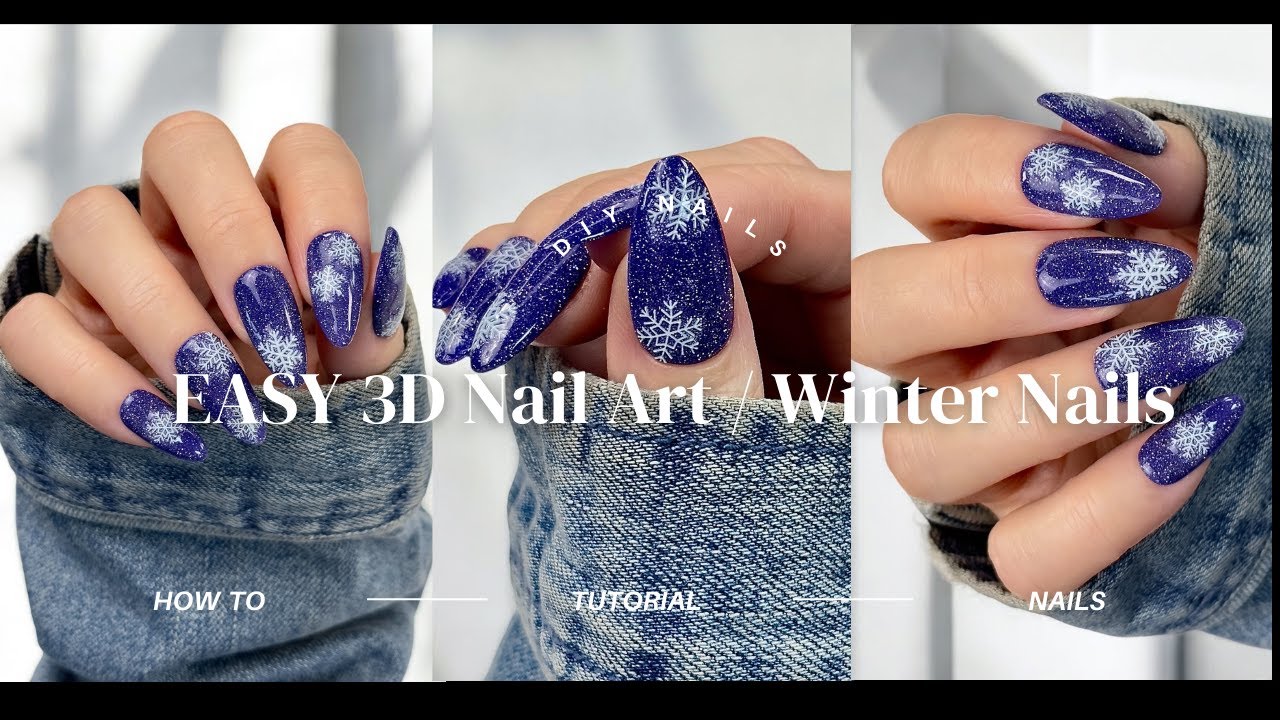 EASY 3D Nail Art | Winter Nails | How To Use 3D Silicone Mold | Nail Tutorial | Press On Nails