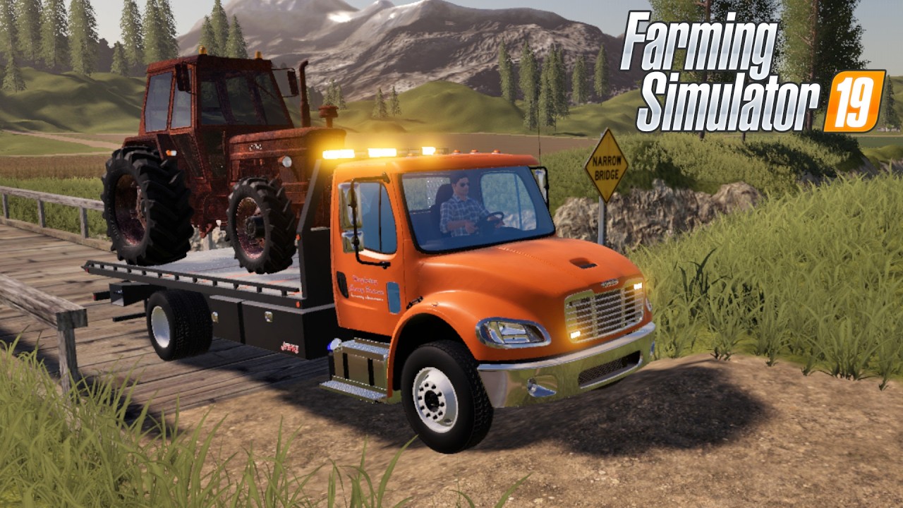 FS19 - TOWING an OLD RUSTY TRACTOR with TOW TRUCK - Truck Mod for Farming Simulator 2019 ROLEPLAY