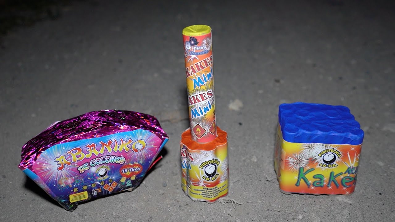 PROBANDO 3 BATERIAS DE PIROTECNIA LU-RA (PIROTECNIA MEXICANA)