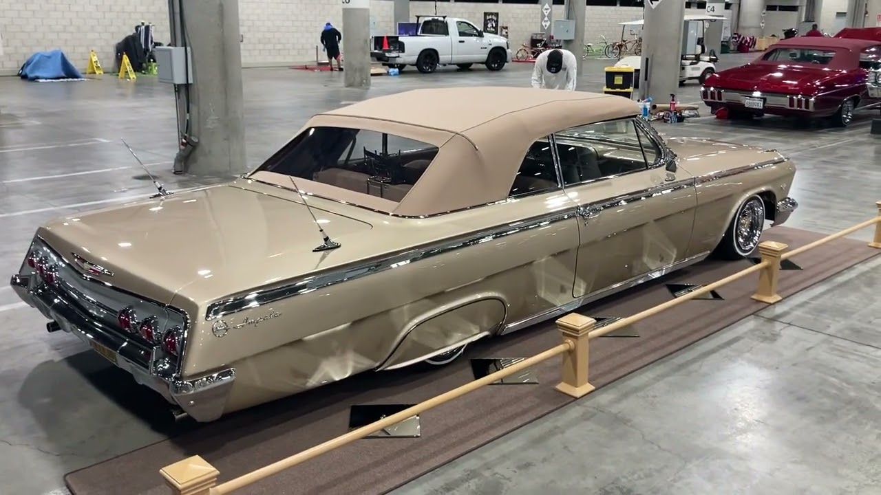 1962 impala convertible Lowrider in Los Angeles California at original Lowrider supershow