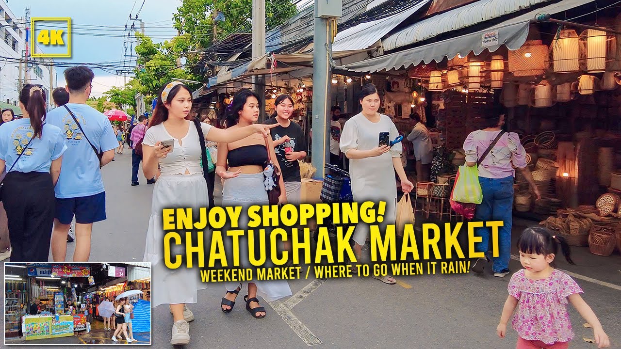 Chatuchak Weekend market ,  Best visited Market in BANGKOK! and where to go... RAIN!/ MAY 2024