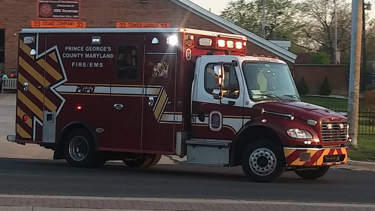 Prince George's County Ambulance 833 Responding
