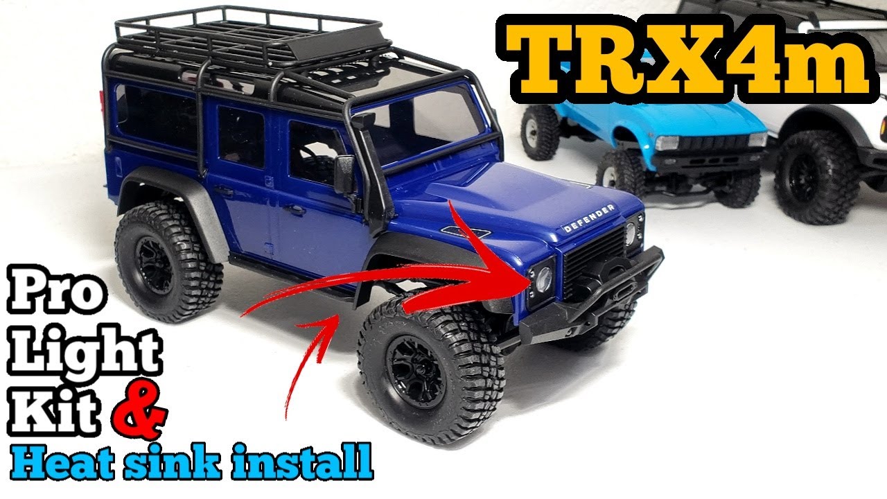 Установка комплекта освещения Traxxas TRX4m Defender Pro и радиатора.