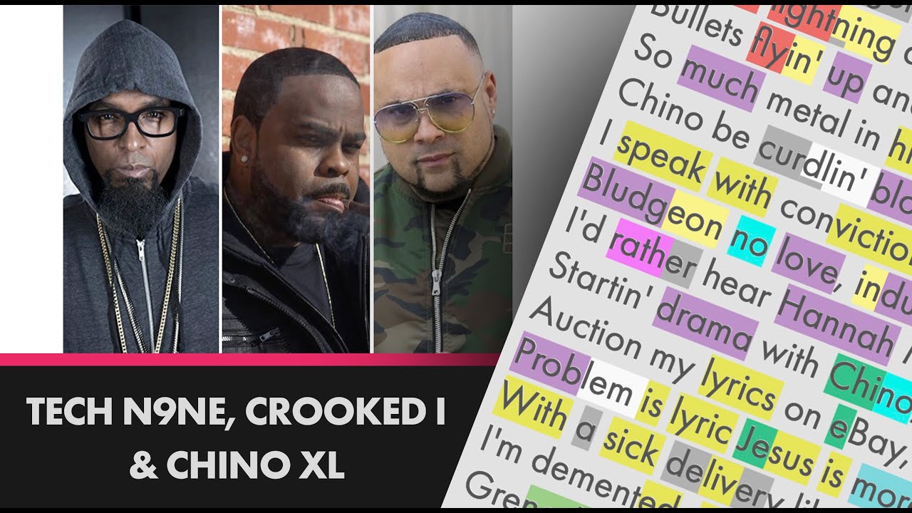 Tech N9ne, Crooked I & Chino XL on Sickology 101 - Lyrics, Rhymes Highlighted (283)