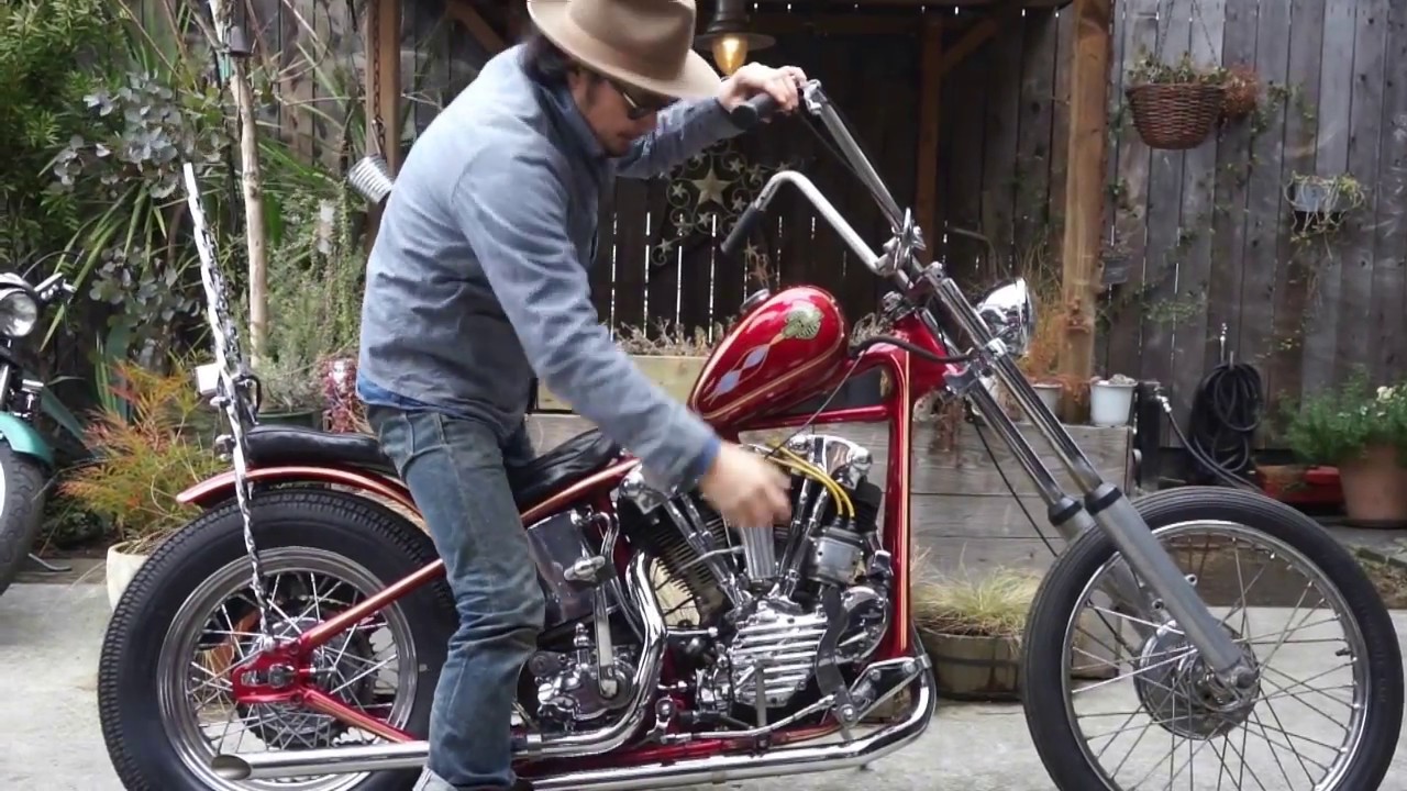 46`Knucklehead West PA Survivor chopper Fired up (Long Version)