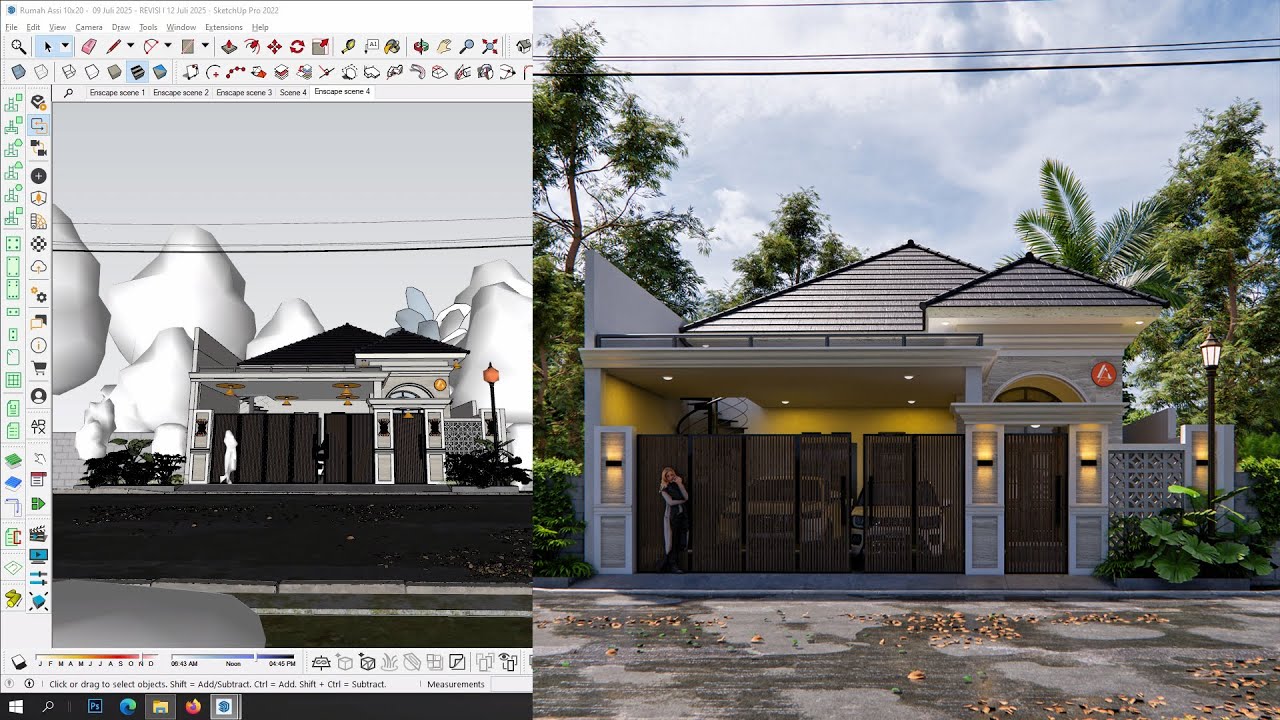 TUTORIAL ENSCAPE 4.4 REALISTIC EXTERIOR | CLOUD HDRI