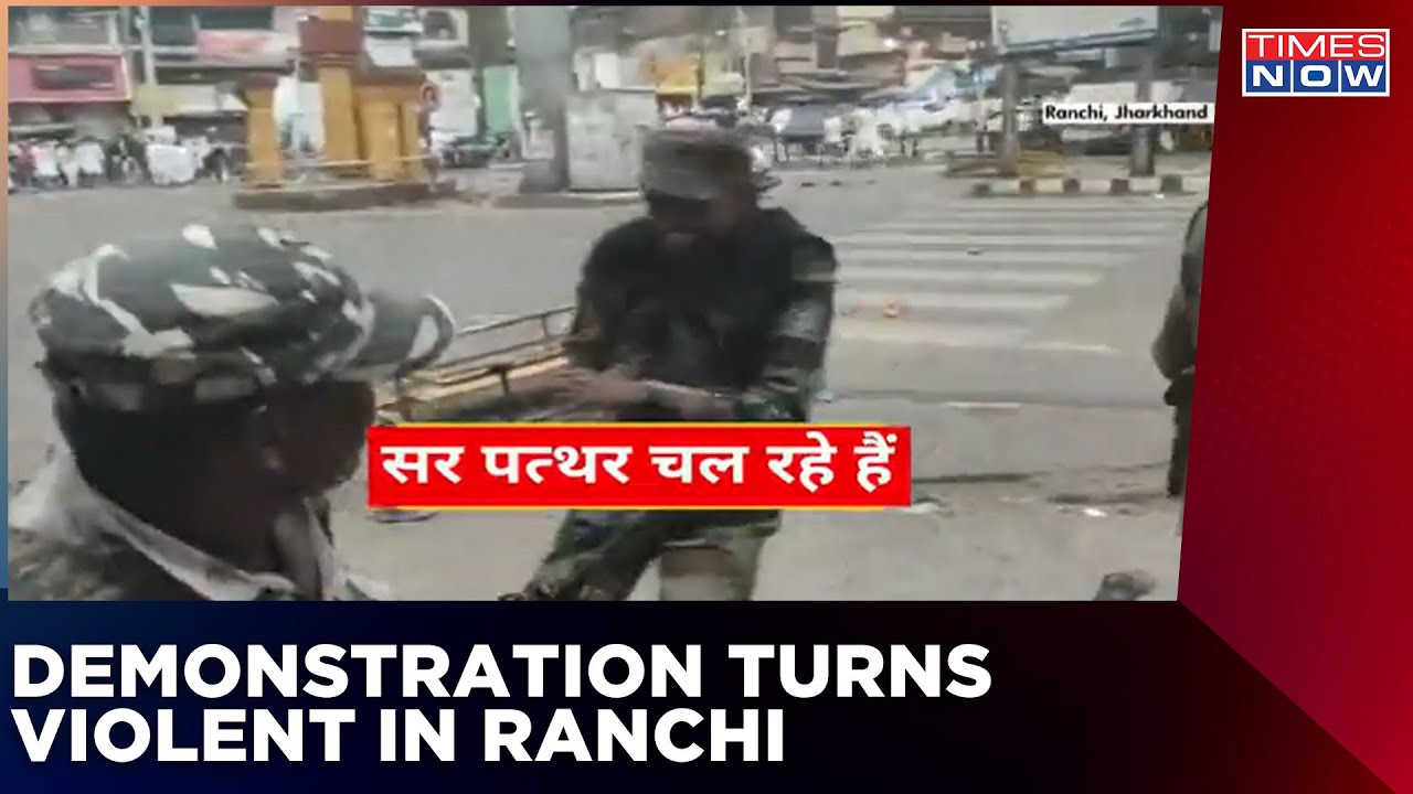 Ranchi Protest Visuals; Jharkhand Police Seeking Shelter | Why Secular Parties Supporting Violence?
