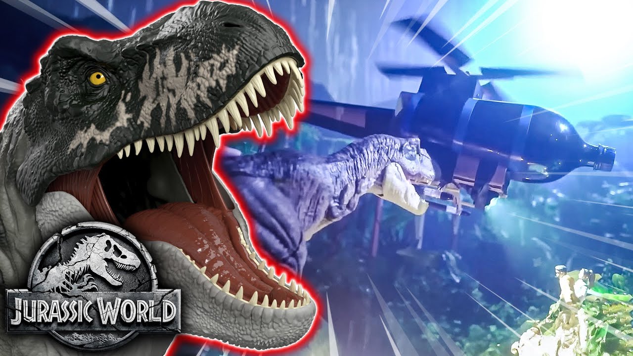 A T. Rex Grabs the Helicopter at Camp Cretaceous! | Jurassic World | Mattel Action! | 60+ Minutes