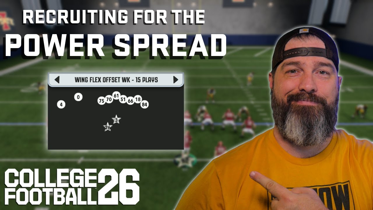 Recruiting For The Power Spread Offense in College Football 26!