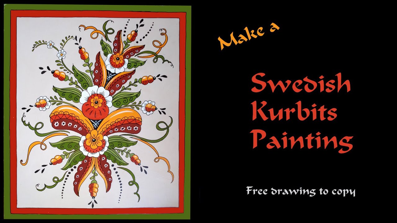 Swedish Folk Art - Paint a Dala Kurbits 12