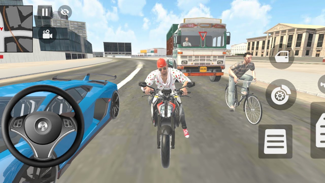 🤩 Franklin on road Zx10r Bike back track 👣 Indian Theft Auto Simulator 🔥 #gameplay  game 