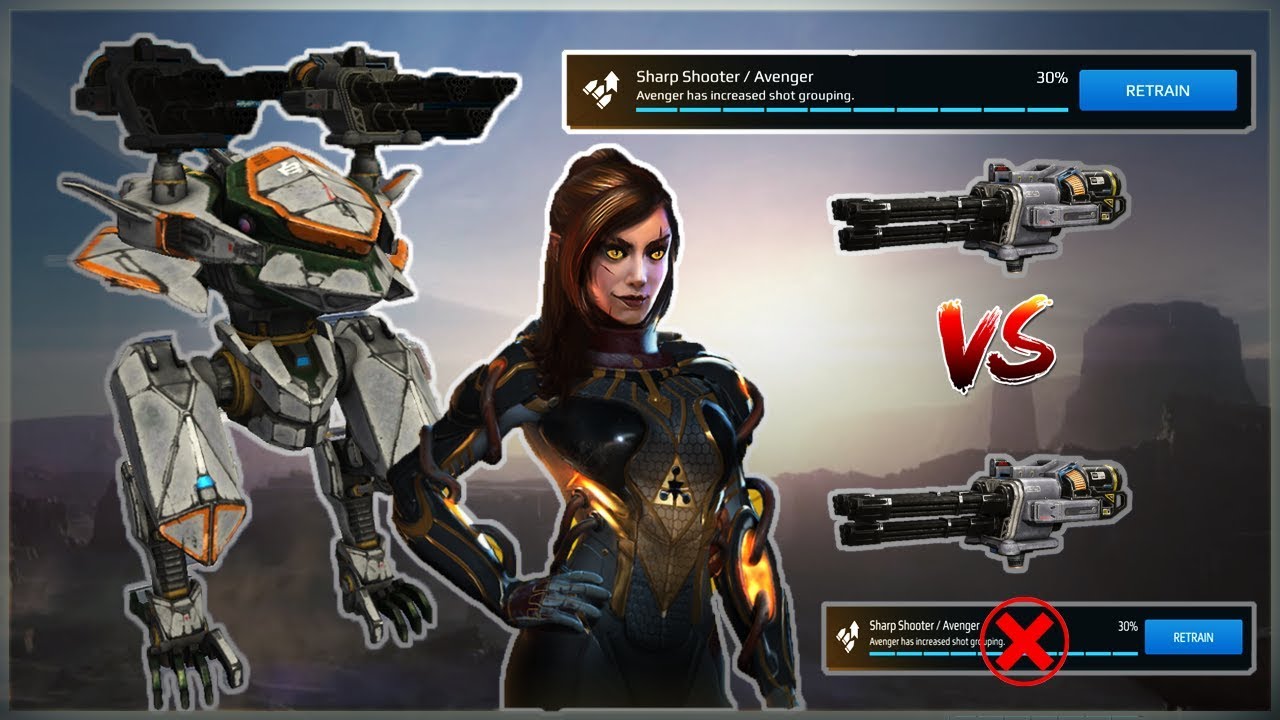 [WR] 🔥 Avenger With VS Without Sharpshooter Perk - Comparison | War Robots