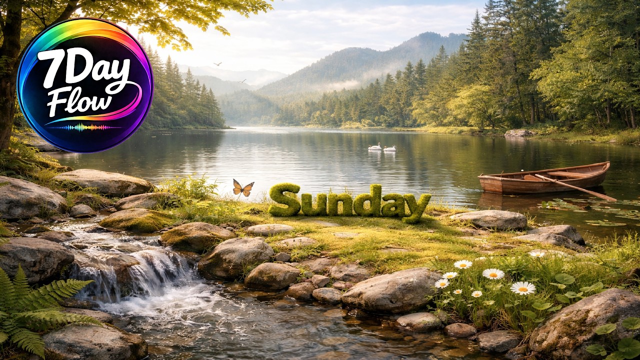 Nature Sounds with Flute, Harp & Piano 🌿 | 2 Hour Forest Ambience | Sunday Flow #3 | 7Day Flow