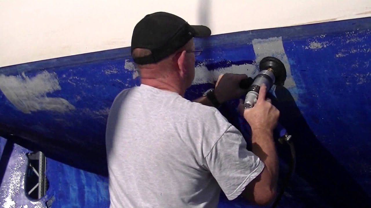 Antifouling umweltschonend mit pneumatischem Diamant-Na&szlig;schleifer entfernen