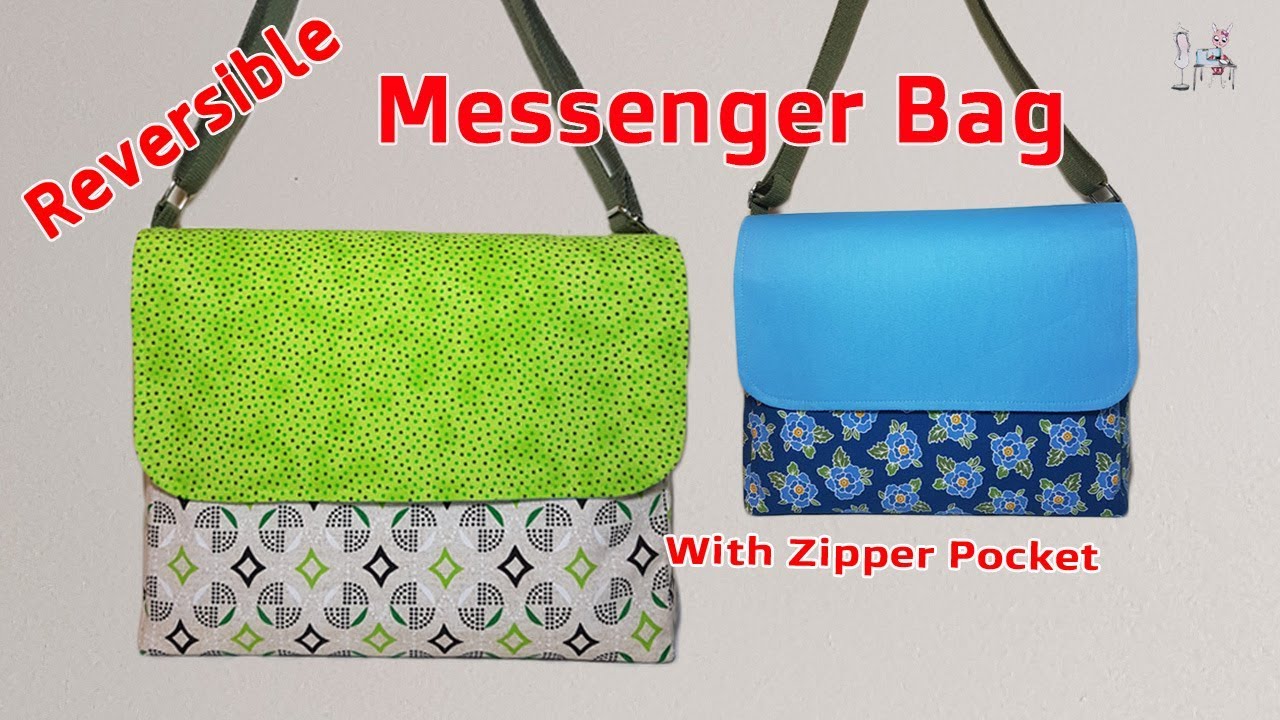 DIY MESSENGER BAG | CROSSBODY BAG TUTORIAL | REVERSIBLE BAG TUTORIAL | BAG MAKING