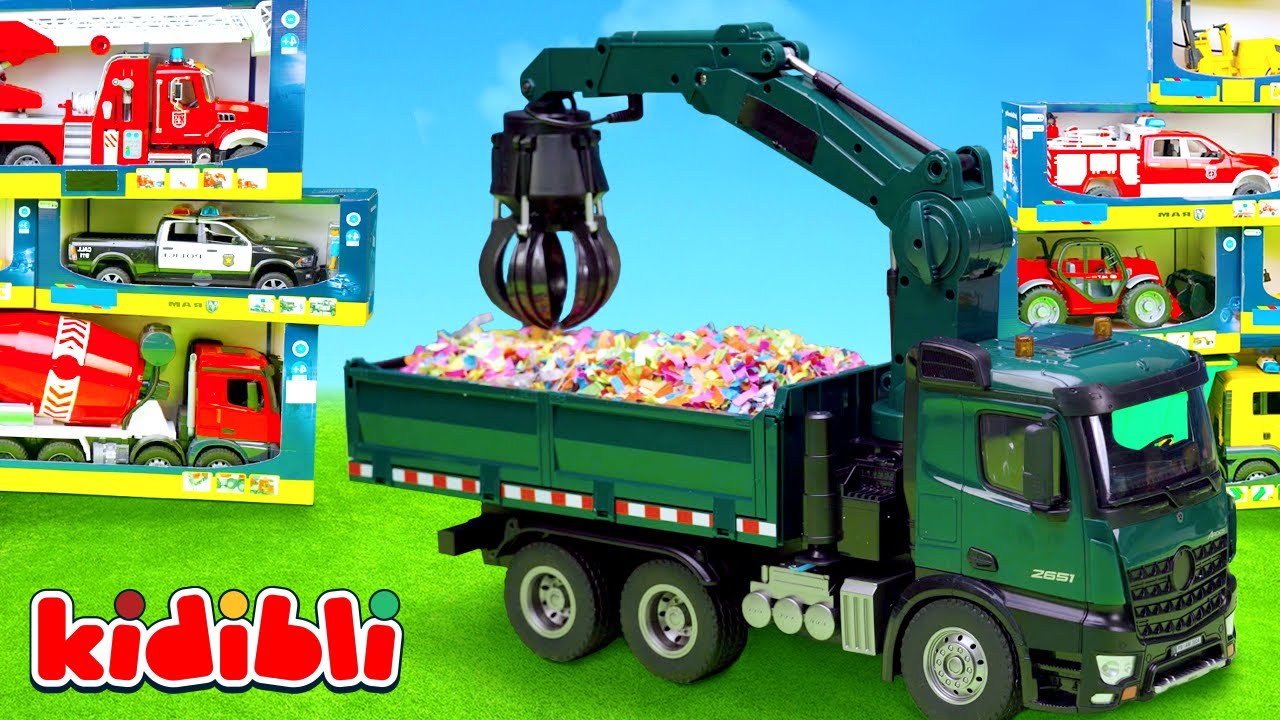 Giocattolo Camion Ribaltabile 🔥 Camion dei Pompieri al Soccorso | Video per Bambini | Kidibli