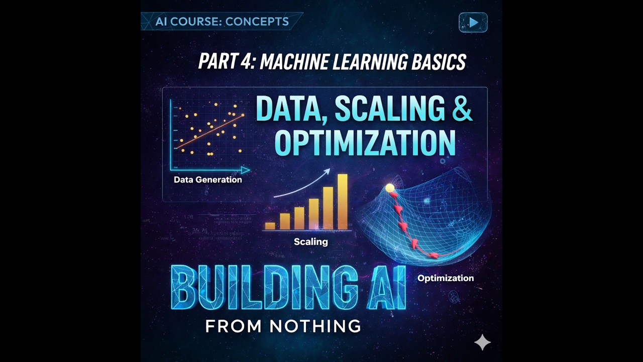 #4 Data generation, scaling and machine learning fundamentals | Building AI from Nothing