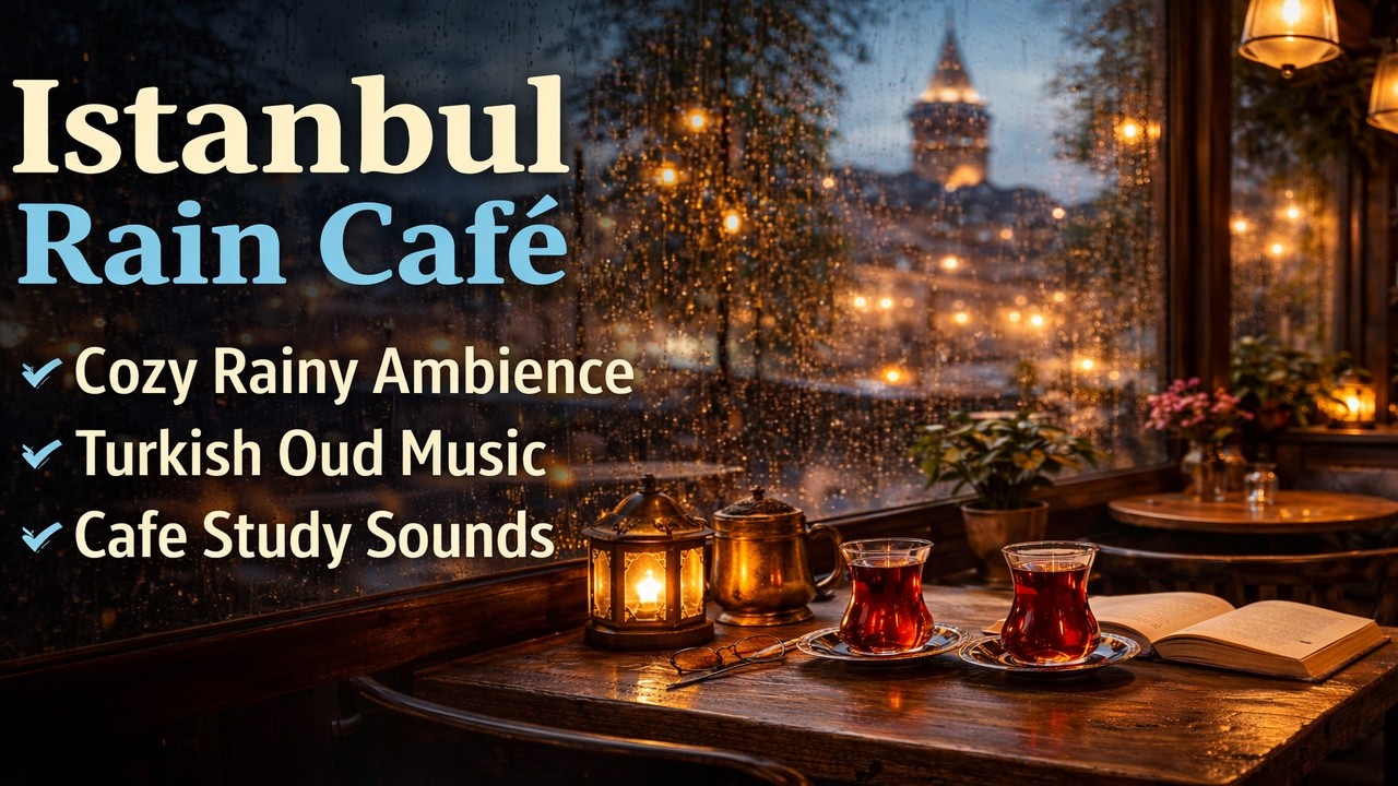 Istanbul Rain Cafe ☕🌧 Cozy Coffee Shop Ambience for Study & Work
