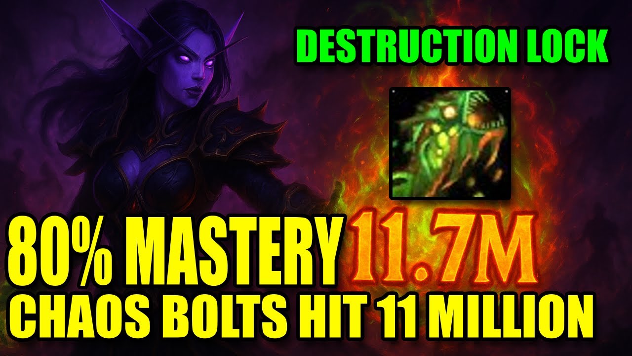80% MASTERY 11 MILLION CHAOS BOLTS - MASTERY BUILD DESTRUCTION WARLOCK DOES INSANE DAMAGE