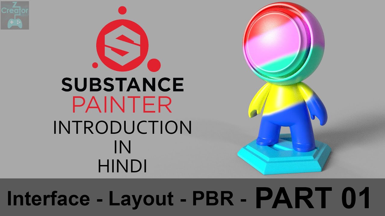 Substance Painter Introduction in Hindi - Part 01 - Interface - Layout and PBR