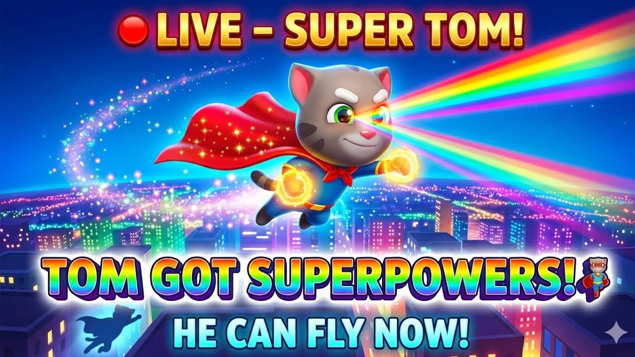 🔴 LIVE: Talking Tom Gold Run – TOM GOT SUPERPOWERS! 🦸😱 | The Ghost Player