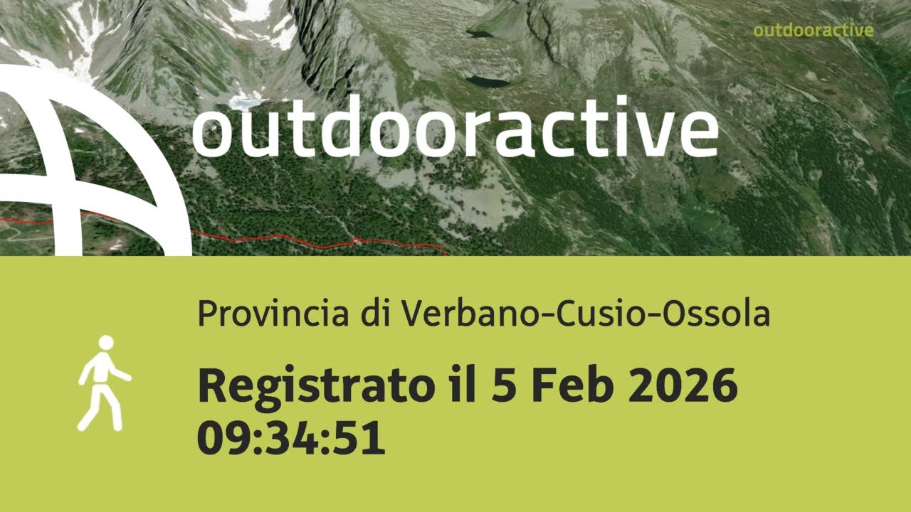 Escursione in provincia di Verbano-Cusio-Ossola: Registrato il 5 Feb 2026 09:34:51