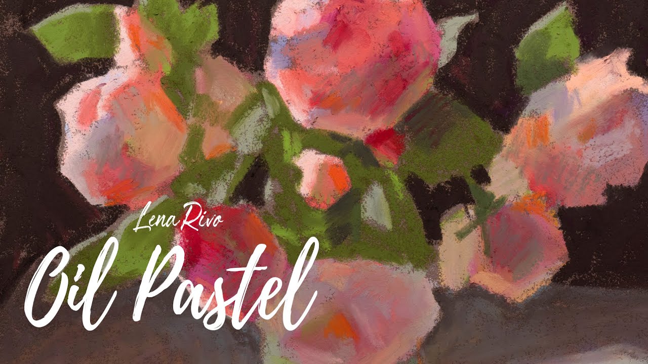 Oil Pastel Still life - Neopastel and Holbein oil pastels - painting demo by Lena Rivo
