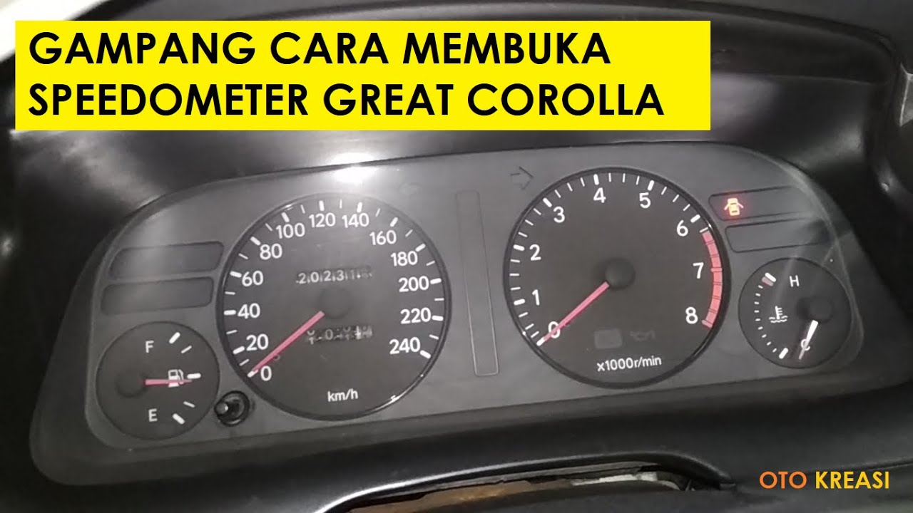 Cara Mudah Membuka Speedometer Mobil Toyota Great Corolla