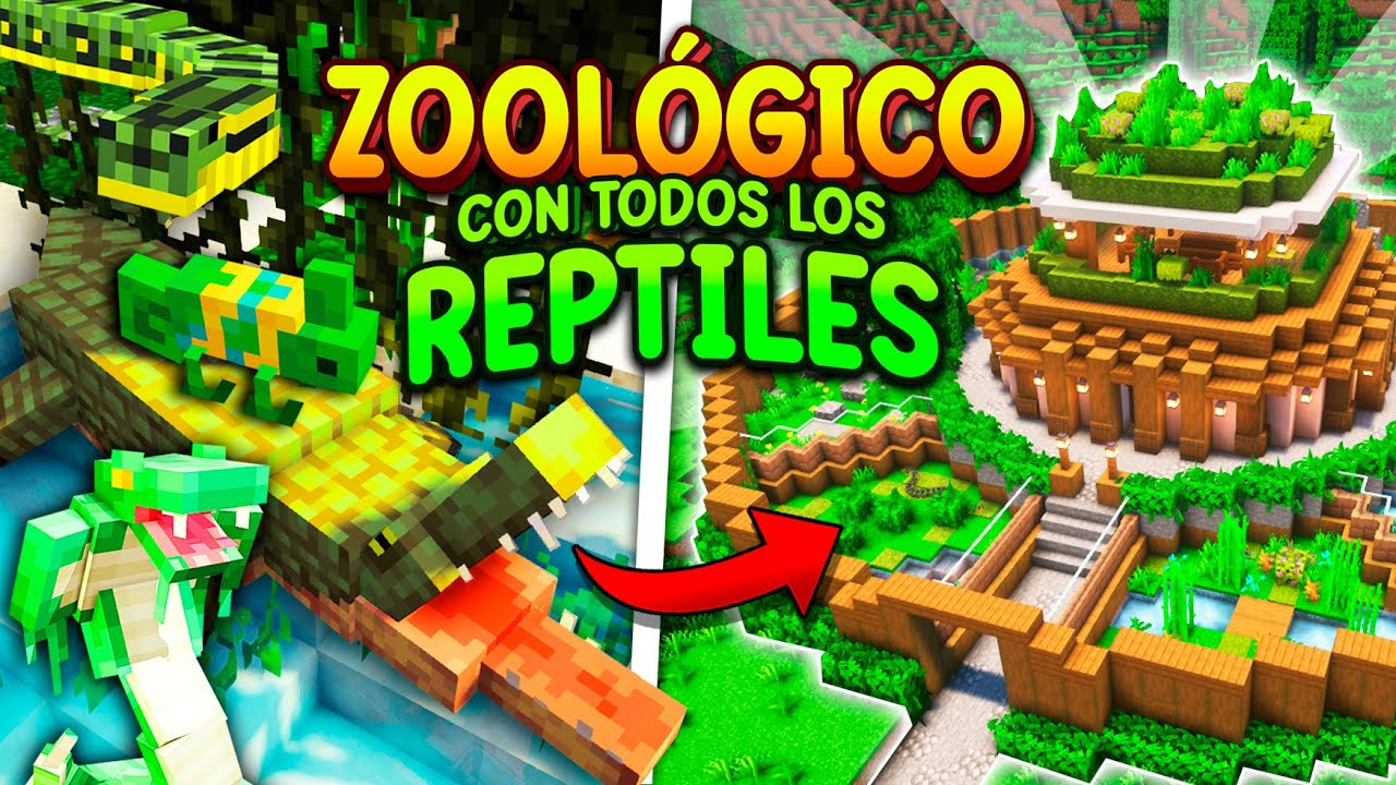 Construí un MEGA ZOOLÓGICO con TODOS los REPTILES de MINECRAFT  🐊🐍