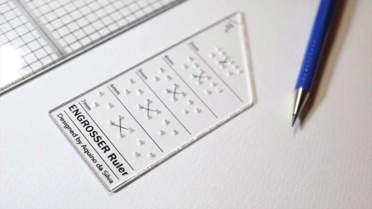 Engrosser Ruler - Tutorial video (proportion of 3:2:3)