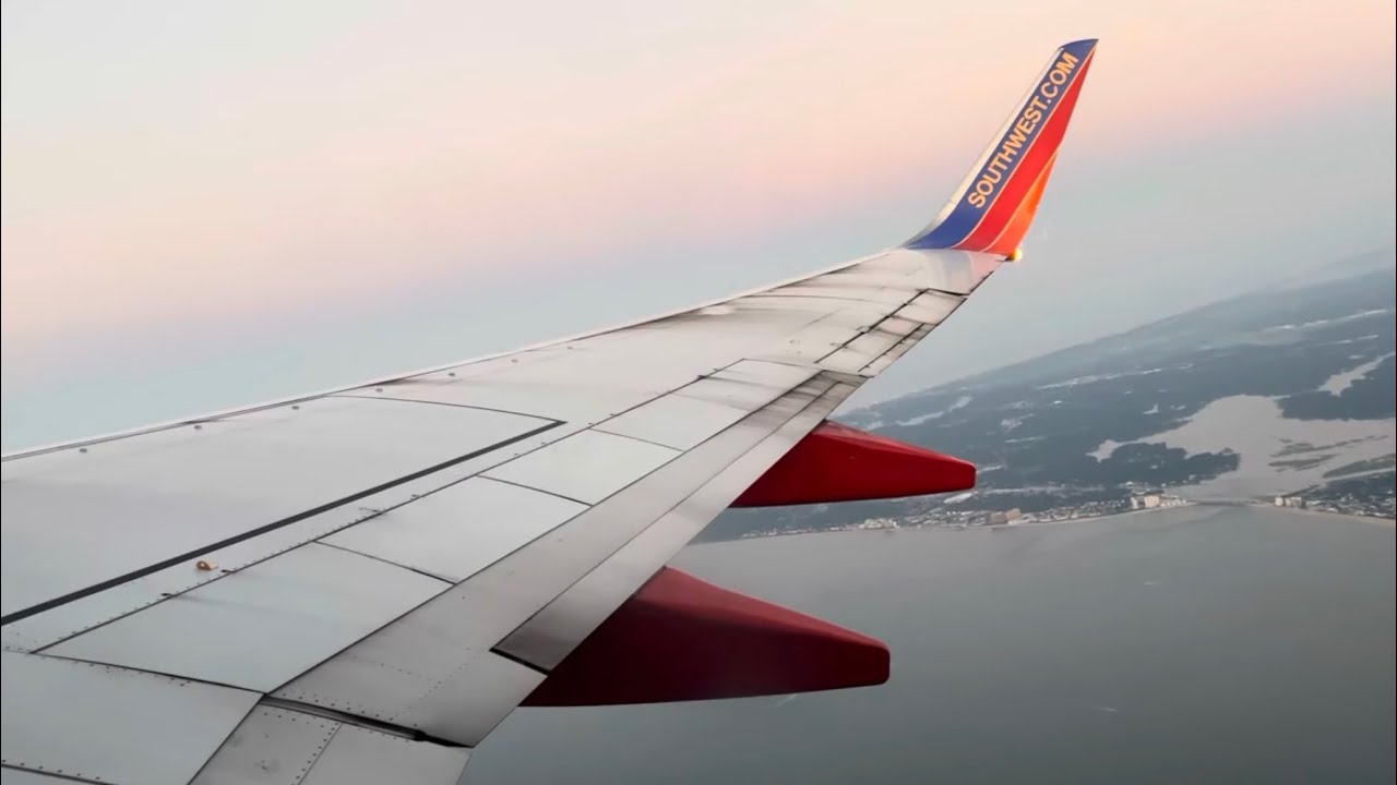 Southwest Boeing 737-700 Pushback, Taxi, and Takeoff from Norfolk (ORF)