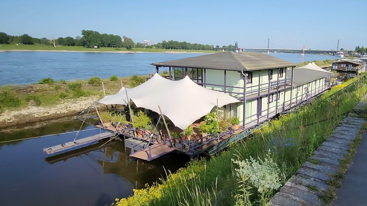 Düsseldorf Miete sparen: MODUL HOUSES auf dem Wasser. Leben und arbeiten am Rhein.