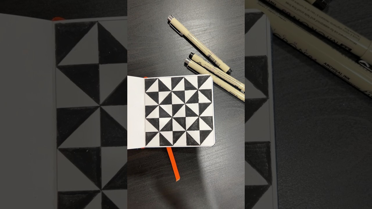 Drawing 16 : Tessellation Patter&hellip; Easy zentangle #piano #art #artist #zendrawing #zentangle
