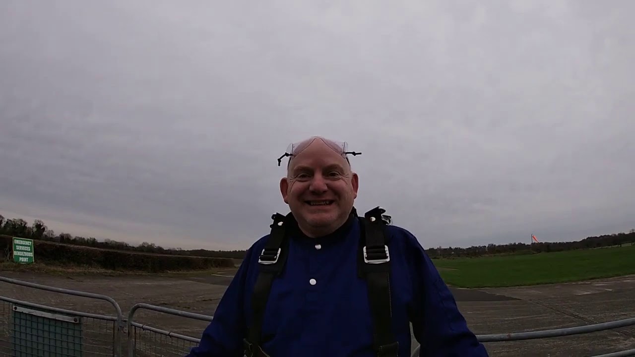 Ciaran's parachute jump. Irish Parachute Club, Clonbullogue,  Co. Offaly