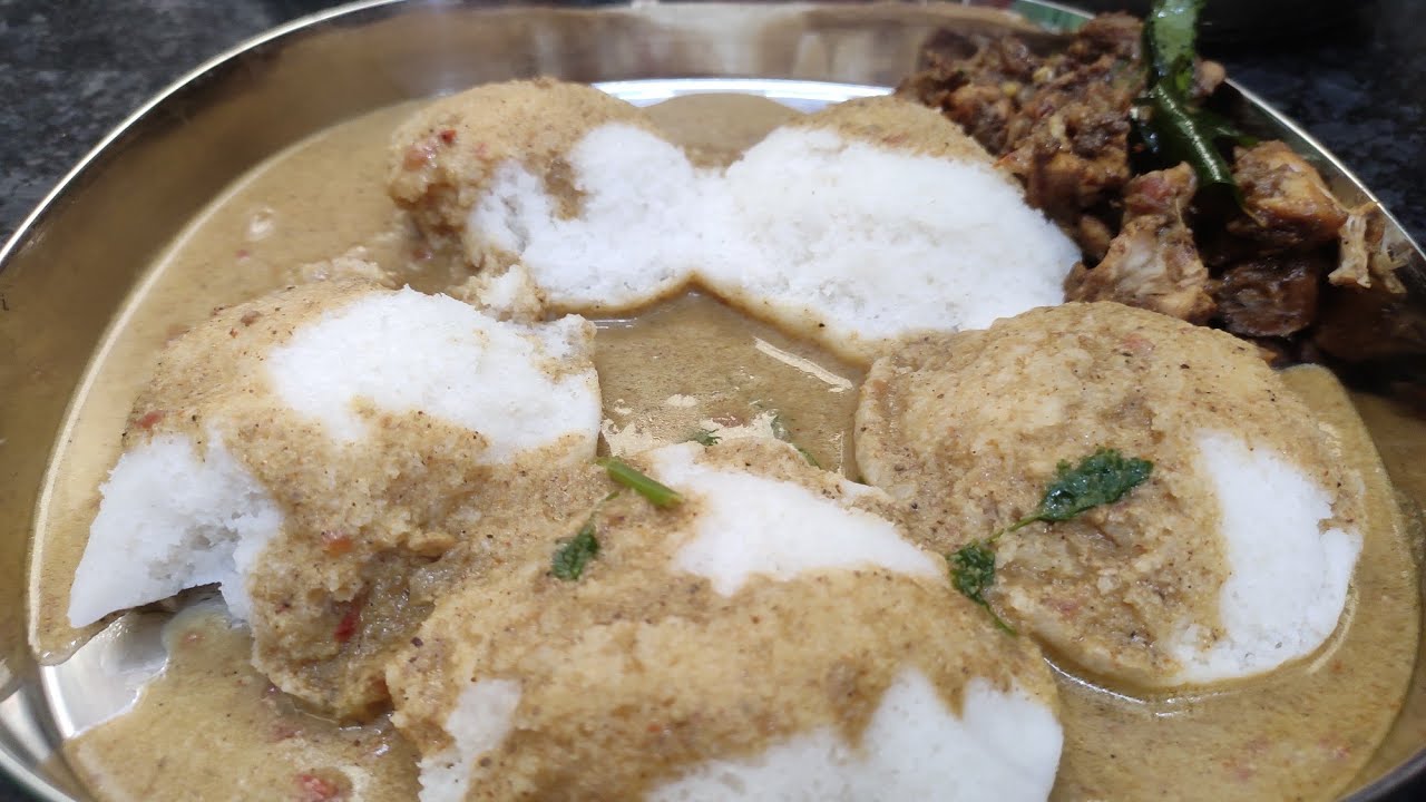 Idly Chicken Thanni Kulambu Sukka Salem Special Sunday Breakfast Gowri Samayalarai