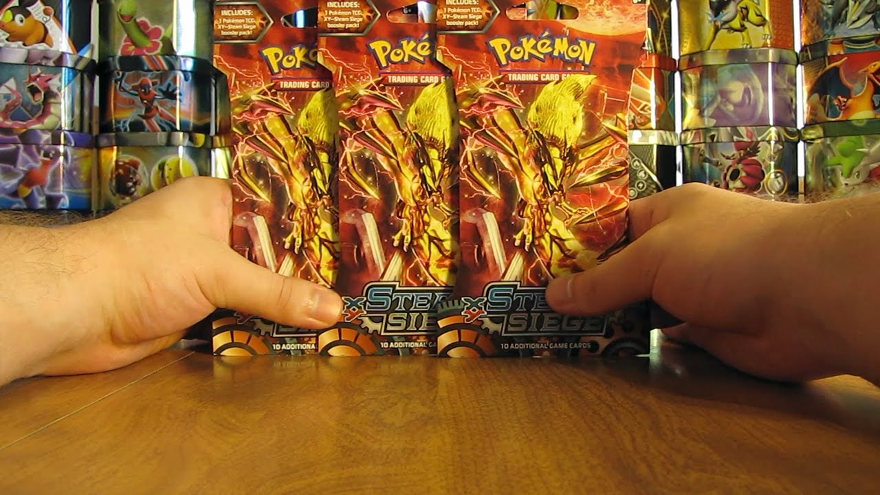 3 Pokemon Steam Siege Booster Pack Opening