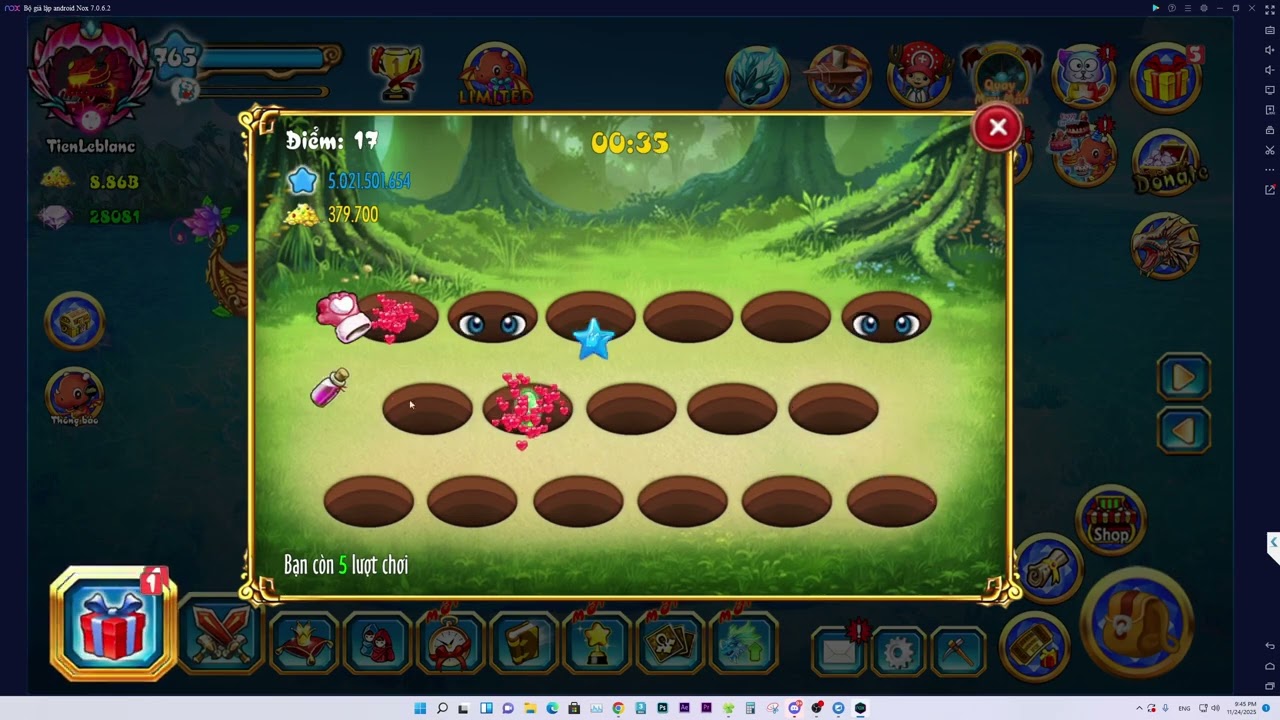 Đảo Rồng Mobile | Hướng dẫn newbie chơi bắt sóc né 100% xương rồng| TienLeblanc SV1