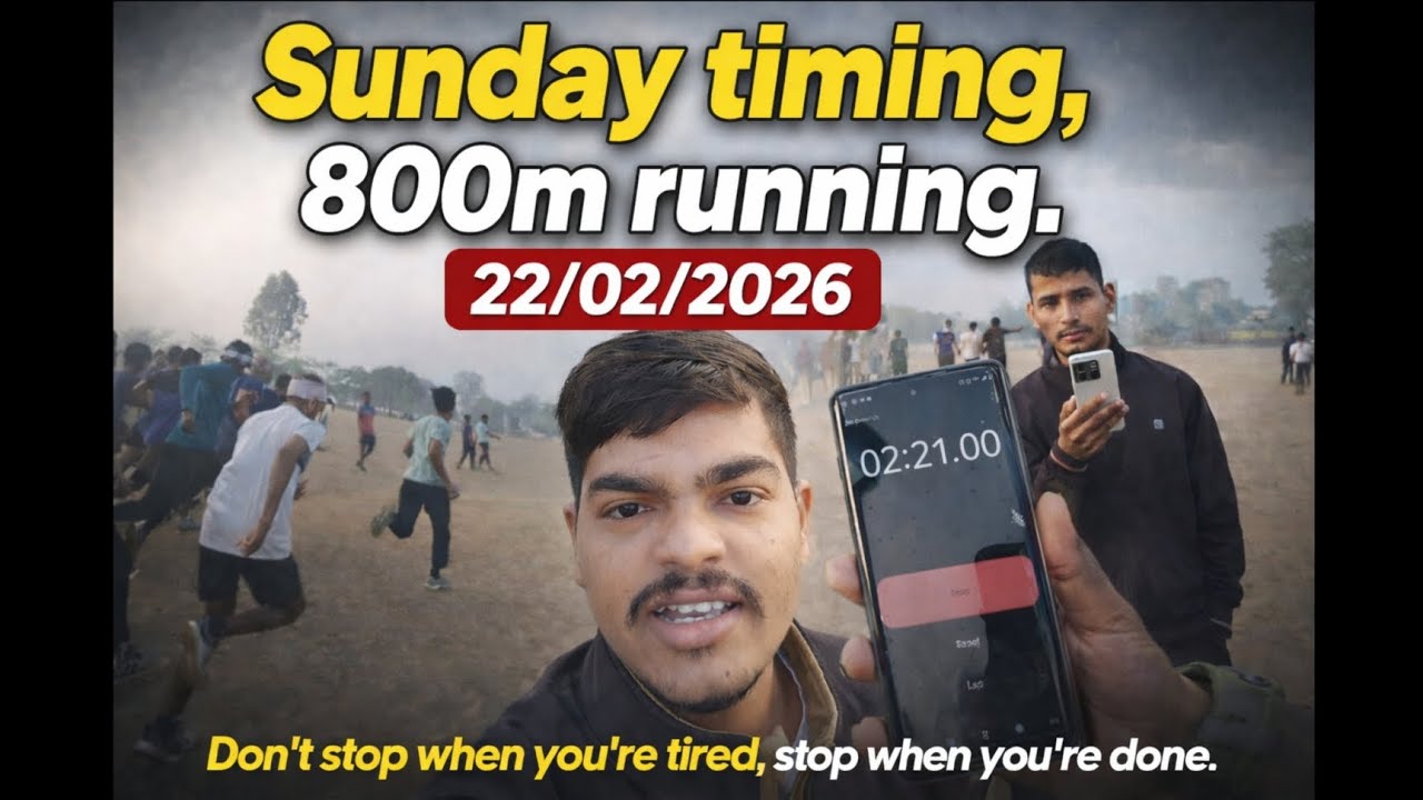  Sunday timing, 800m running. | Batch 3 | 22/02/2026. #mpconstable #nevergiveup #winner. 