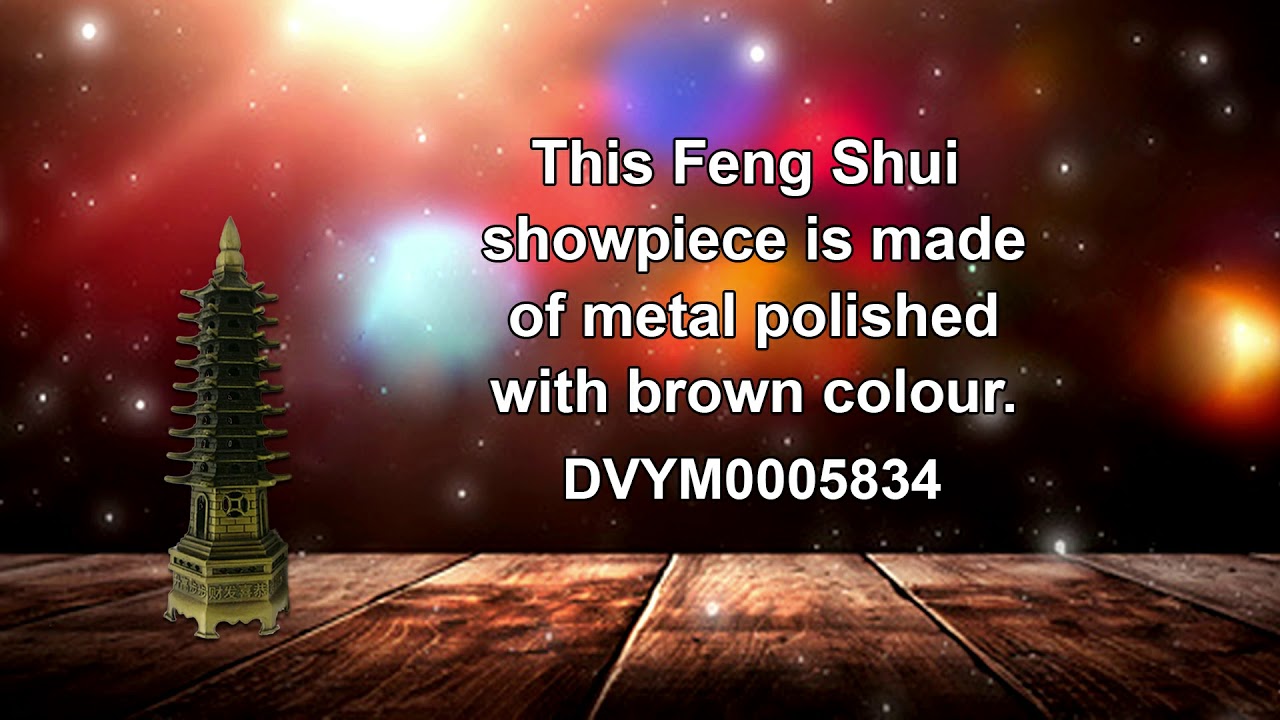 Feng Shui 9 Tier Wen Chang Pagoda Metallic Education Tower for Protection & Knowledge Student Gifts