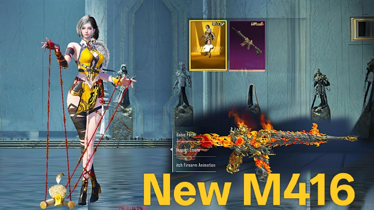  New M416 and Wildsoul Warden Set. Crimson Skyblade - M416  create opning in bgmi #bgmi 