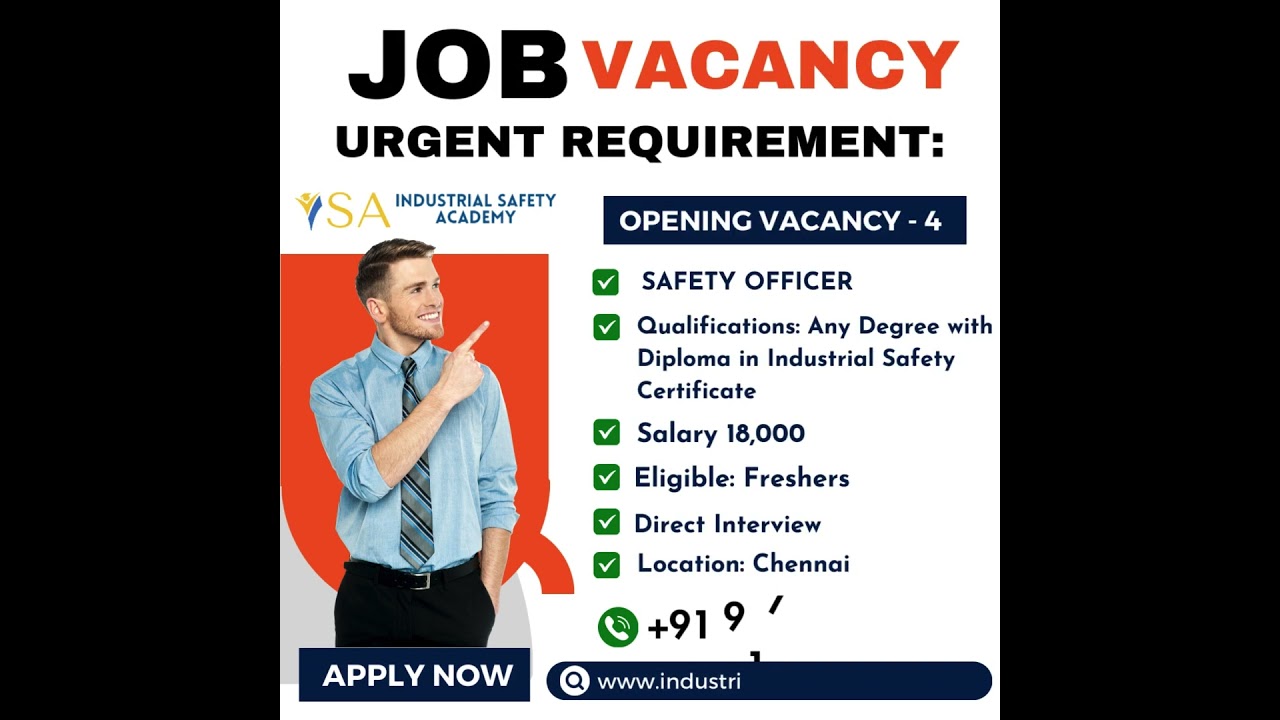 Safety Jobs in Chennai | Fresher Jobs | Safety Officer Jobs in Chennai