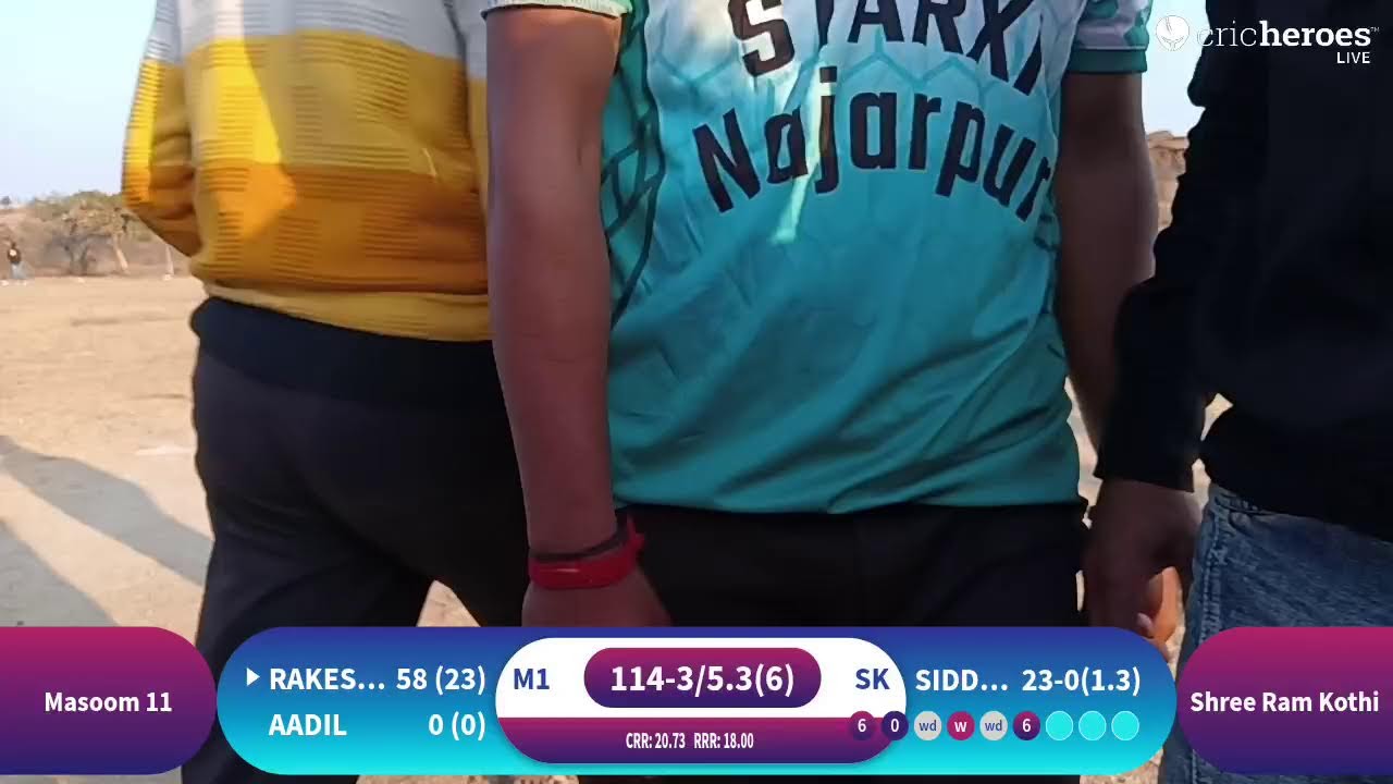 Masoom 11 vs Shree Ram Kothi live cricket match | Sarpanch Trophy Hadai (Season-5)Plastic Tournamen